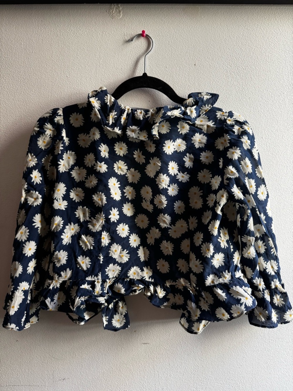 Realisation Par Navy Daisy Ruffle Tie-Front Top - Picture 3 of 5